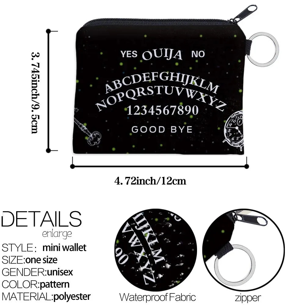 Girl's Coin Purse Digital Print Textured Coin Pouch Multifunctional Large Capacity Key Card Holder Coin Bag For Girls