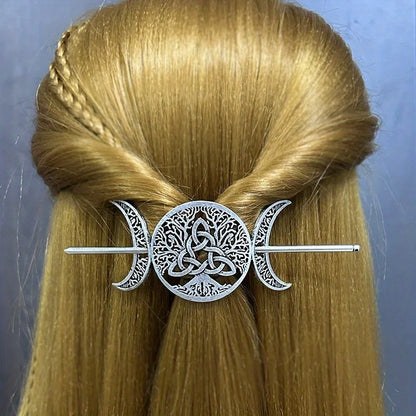 Elegant Viking Retro Crescent Cloud Hair Clip