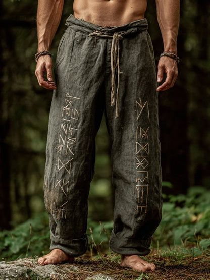 Men's Viking Totem  Printed Casual Pants