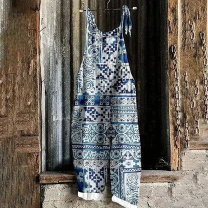 Flower Print Sexy Adjustable Suspender Romper