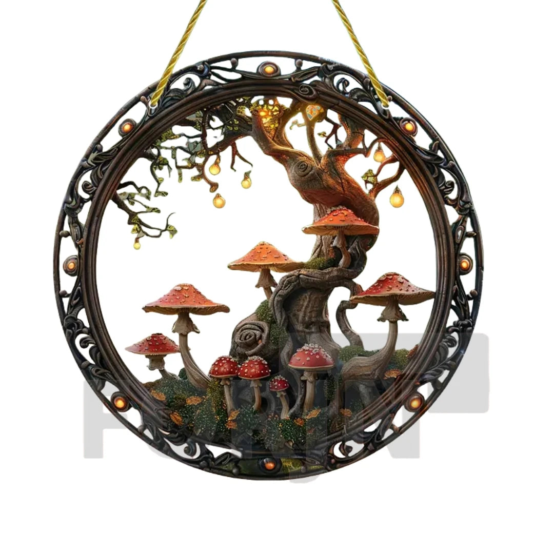 Acrylic Mushroom Suncatcher