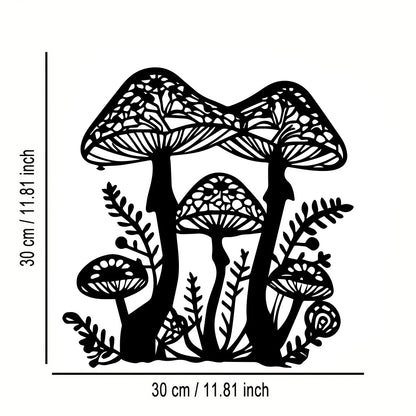 Intricate Hollow Mushroom Tree Metal Sign, Wall Art, Kitchen