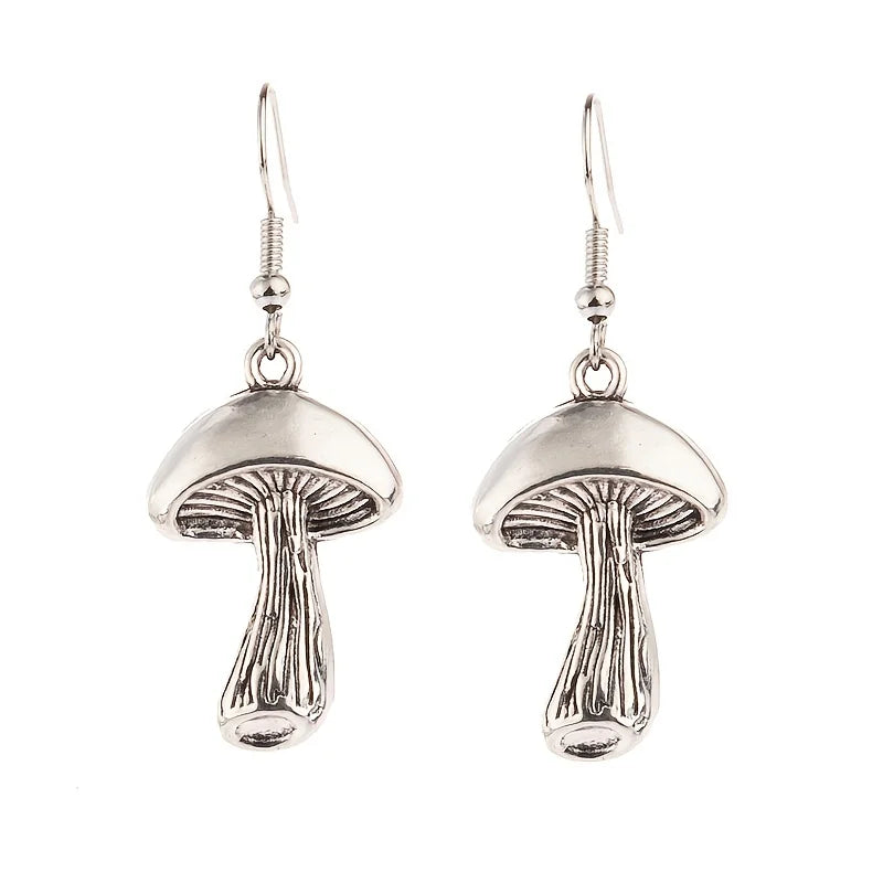 Vintage Mushroom Pendant Earrings
