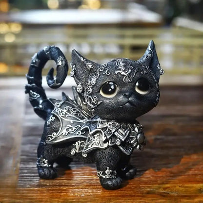Mysterious Black Cat Statue