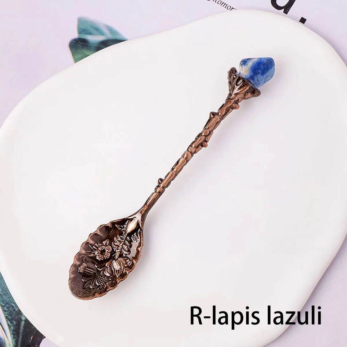 Natural Crystal Tumbled Stone Spoon