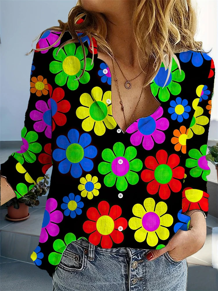 Loose-Fitting Top - Fashionable Casual Women's Shirt