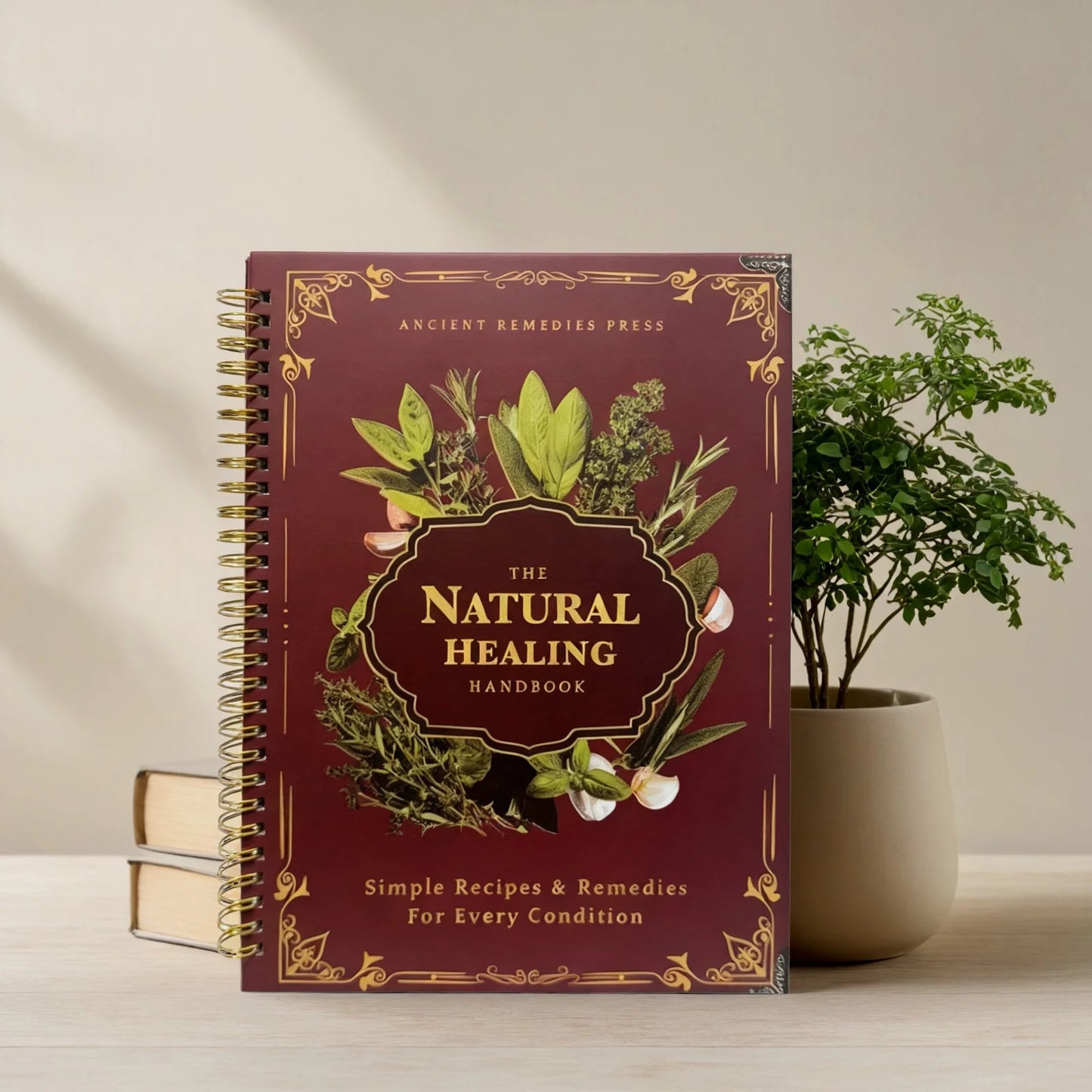 Natural Healing Guide Spiral Bound Herbal Book