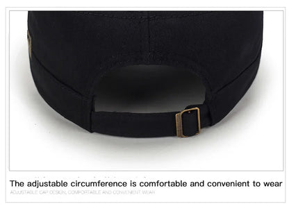 Four Seasons Hat Men's Korean Spring And Autumn Baseball Cap Cotton Outdoor Flat Military Cap Camouflage Embroidery Cap