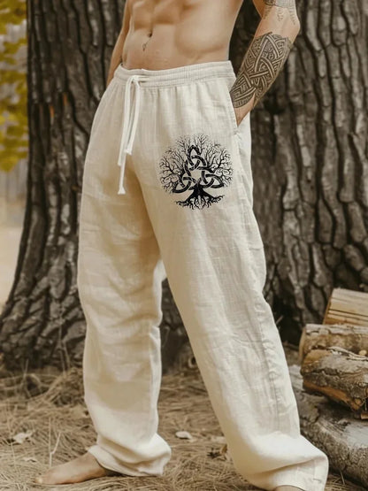 Men's Viking Totem  Printed Casual Pants