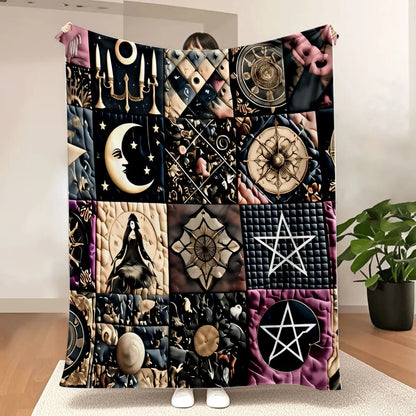 Gothic Magic Patchwork Throw Blanket