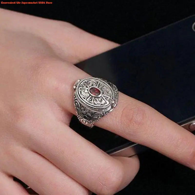 Antique Openable Gawu Box Ring