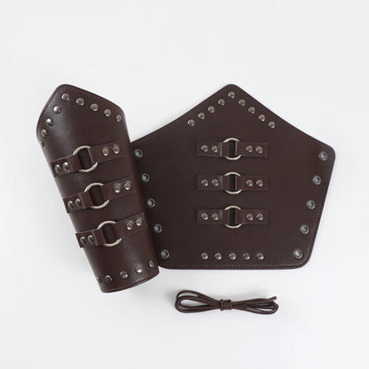Medieval Leather Armor Arm Warmers