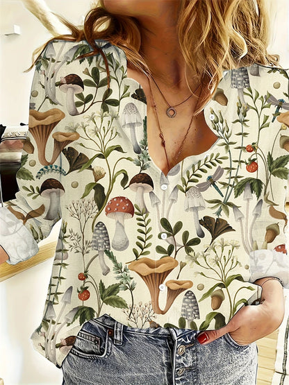 Loose-Fitting Top - Fashionable Casual Women's Shirt