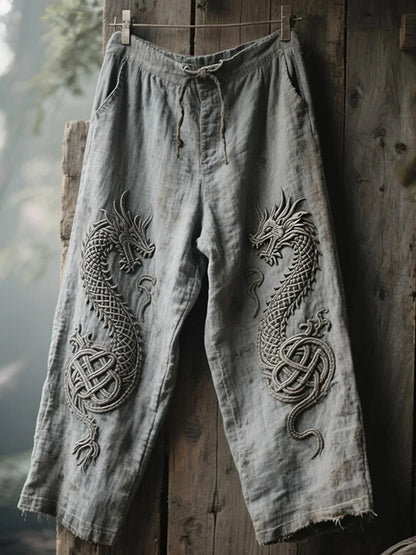 Men's Viking Totem  Printed Casual Pants