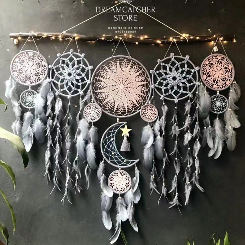 5pcs/set Boho Macrame Dream Catchers Wall Hangings