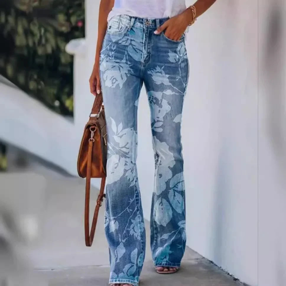 Casual Plus Size Women's Bell Bottom Pants