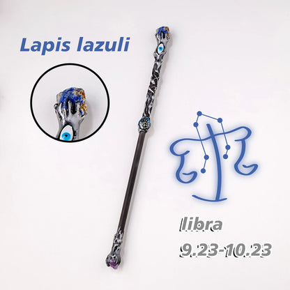 Natural Crystal 12 Constellations Devil's Eye Energy Wand