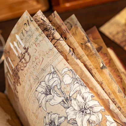 Vintage Style Notebook Set, Gold Foil Writing Pad