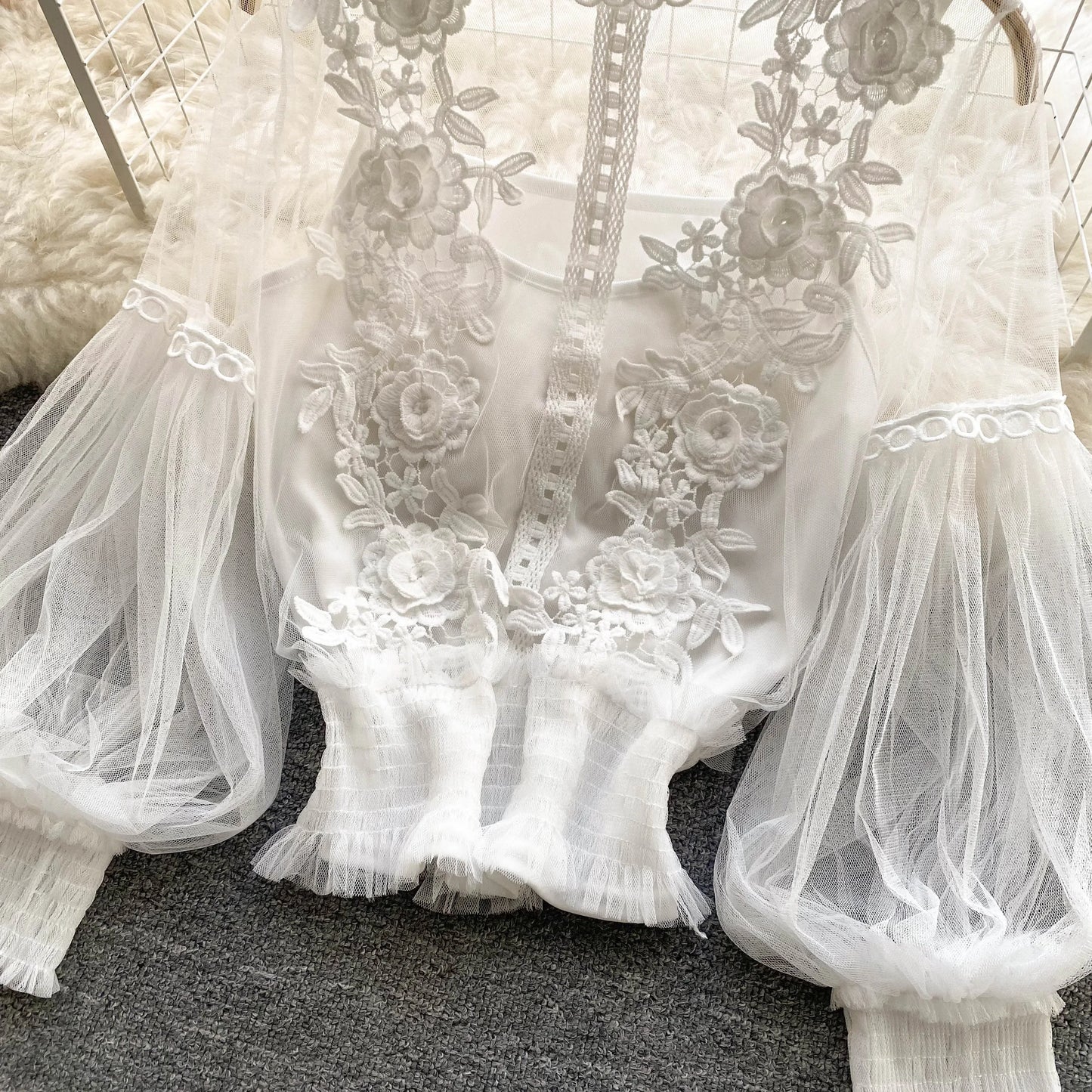 Long Sleeve Blouse Vintage Fashion