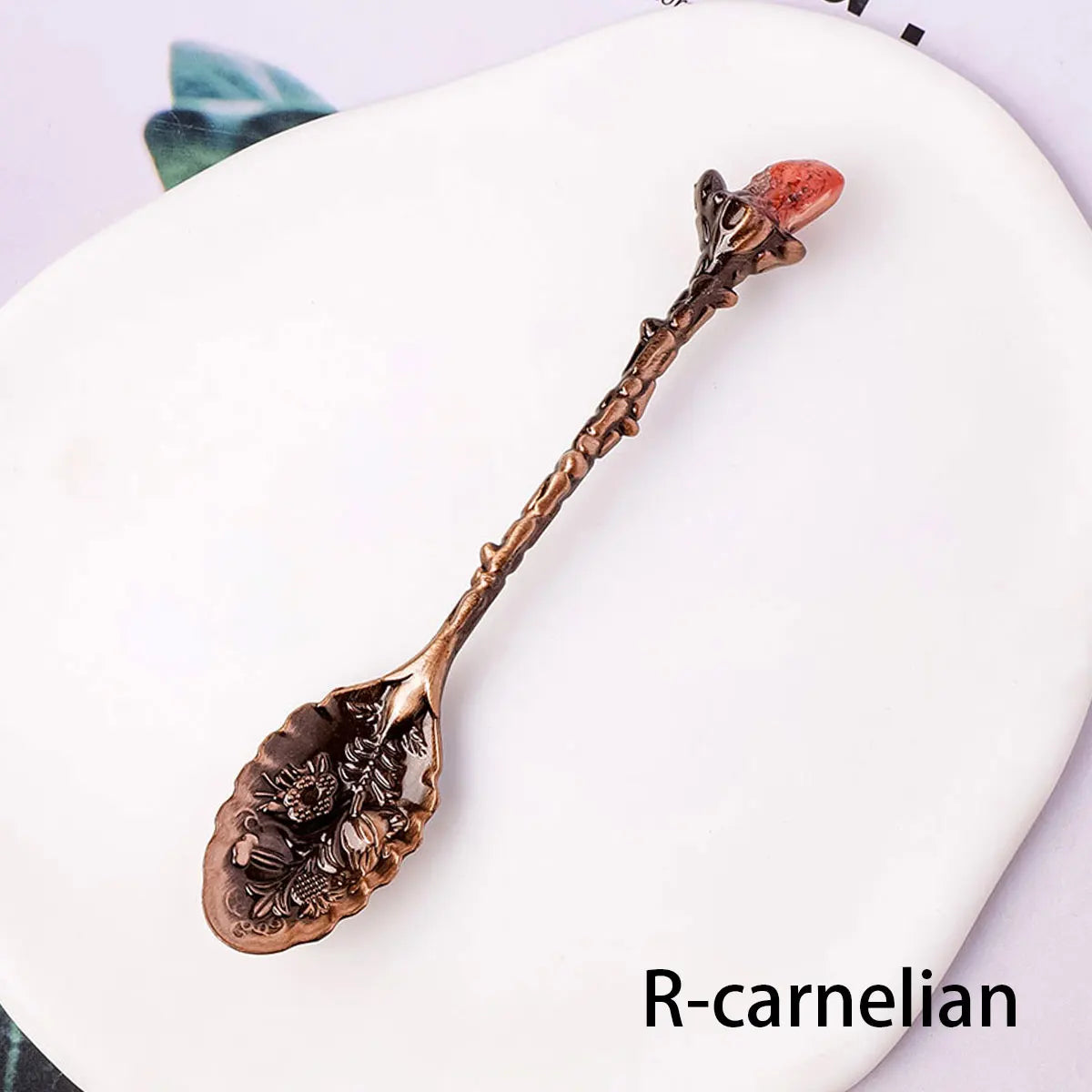 Natural Crystal Tumbled Stone Spoon