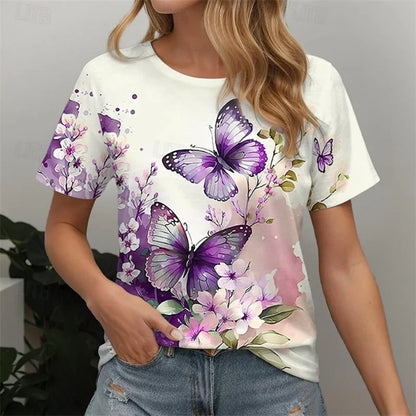 Butterfly Pattern T-Shirt