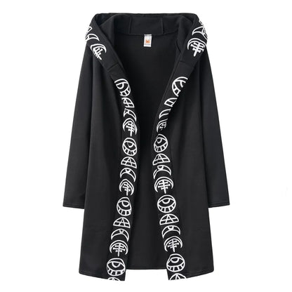 Ladies Moon Pattern Long-sleeved Cardigan