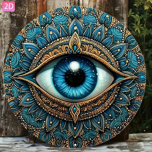 Evil Eye Aluminum Wall Decor Vintage Sign