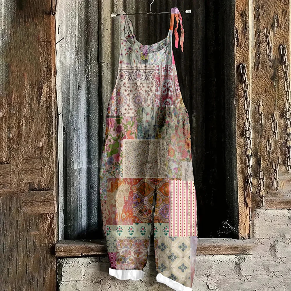 Flower Print Sexy Adjustable Suspender Romper