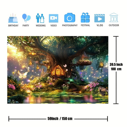 Enchanted Fairy Forest Wall Tapestry