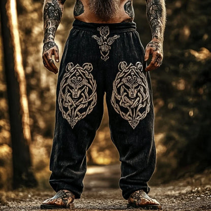Men's Viking Retro Nordic Gods' Casual Straight Leg Pants
