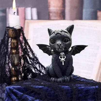 Mysterious Cute Cat Witch Figurine