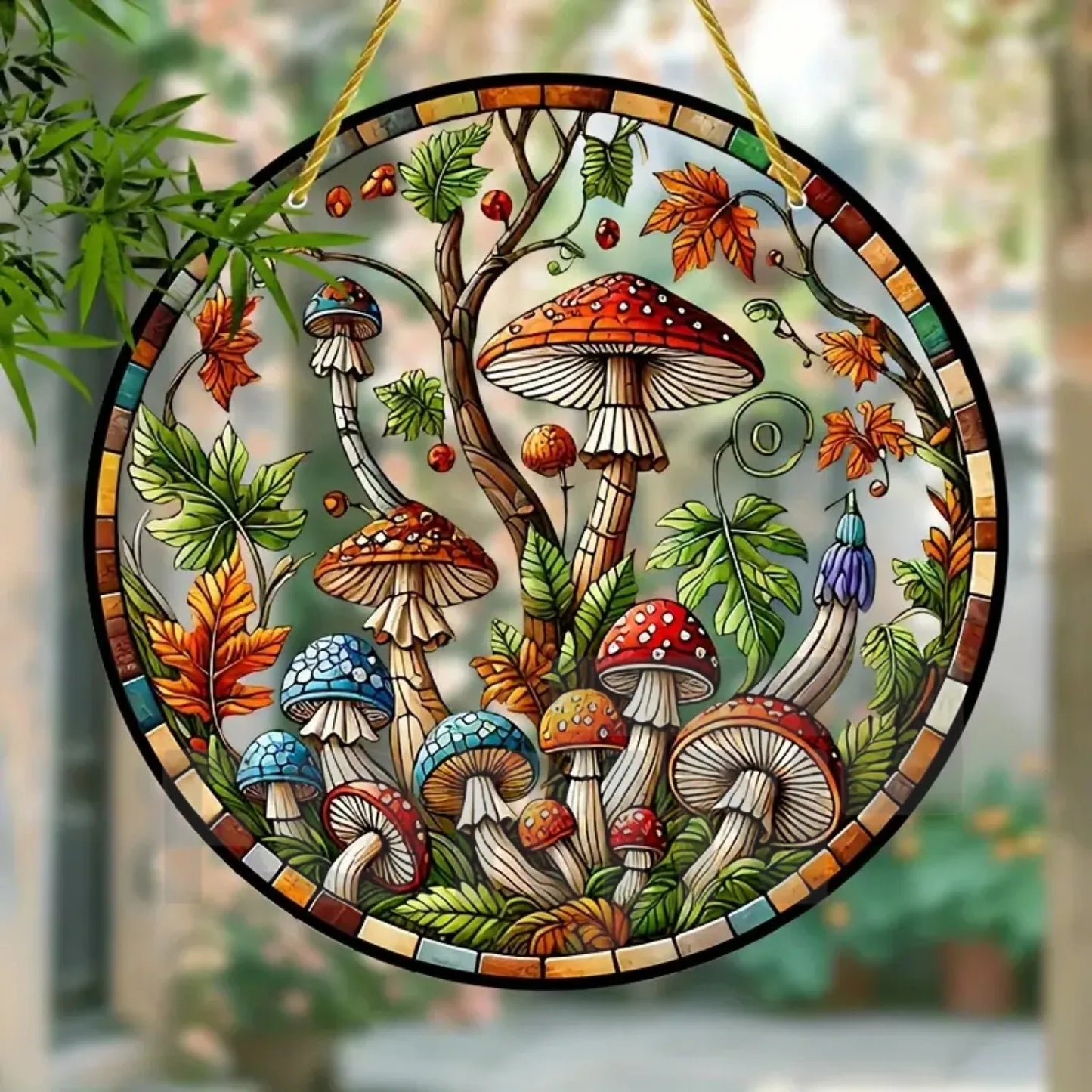 Acrylic Mushroom Suncatcher