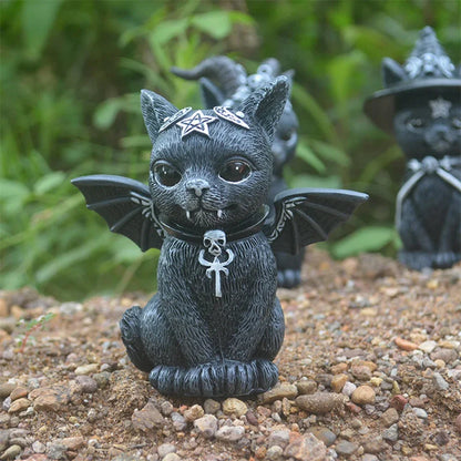 Mysterious Cute Cat Witch Figurine