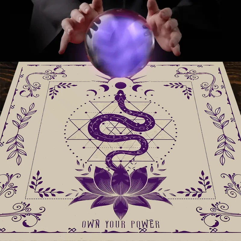 Tarot tablecloth floral and plant print