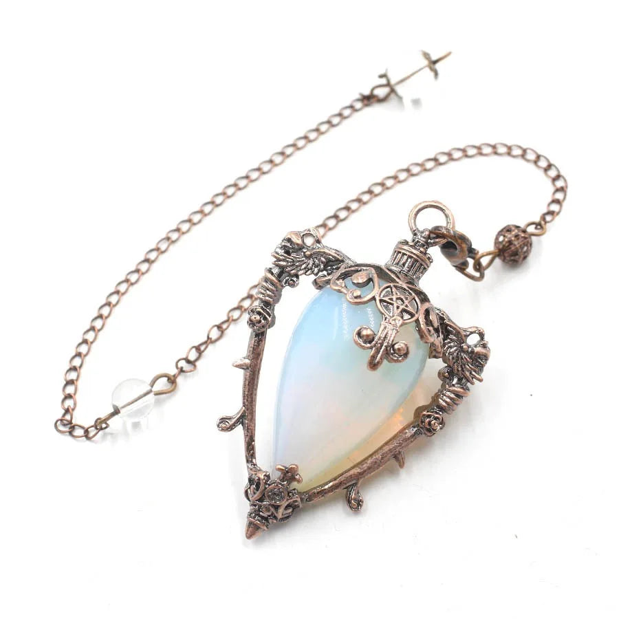 Healing Natural Stone Crystal Pendulums for Divination
