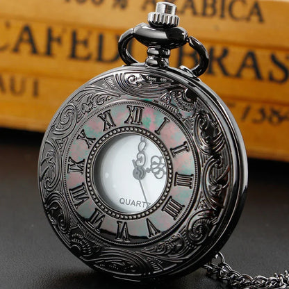 Antique Design Blue Dial Quartz Pocket Watch