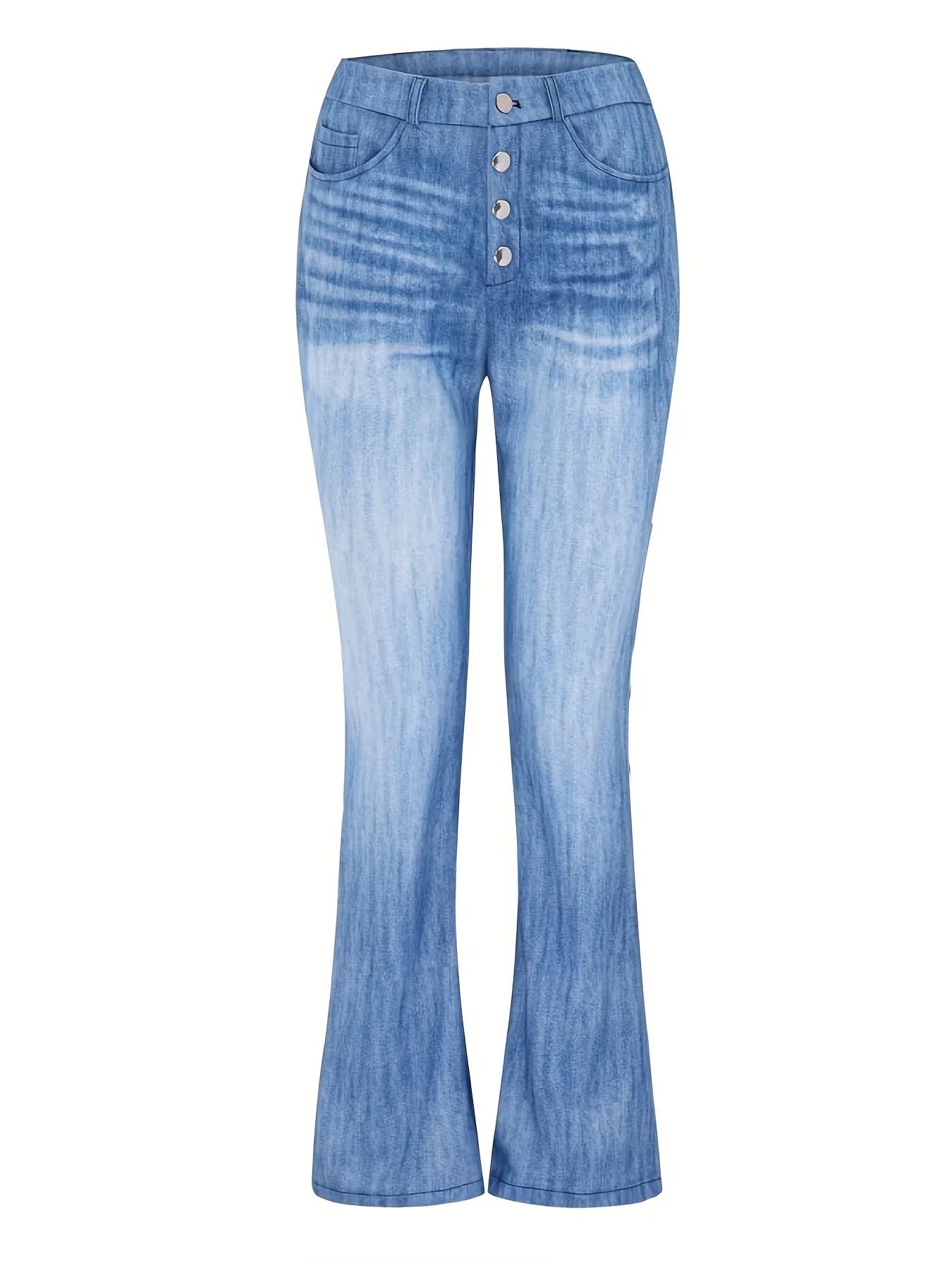 Casual Plus Size Women's Bell Bottom Pants