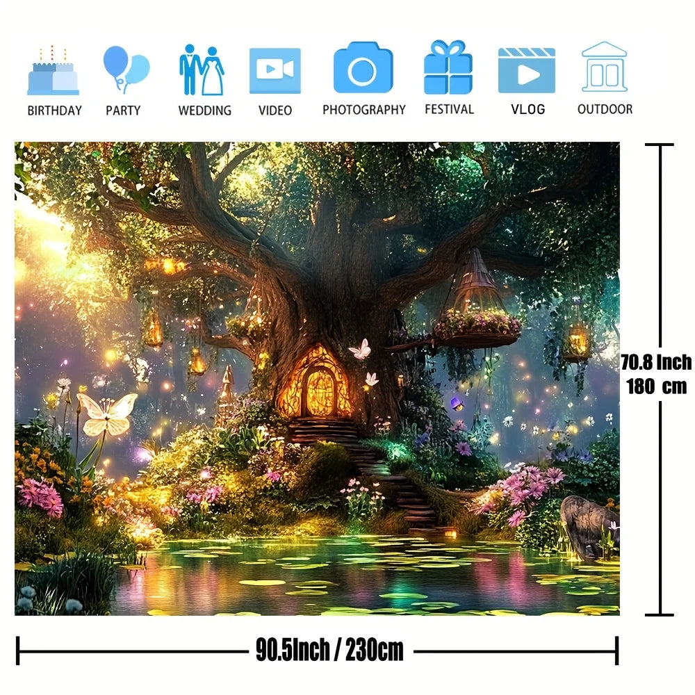 Enchanted Fairy Forest Wall Tapestry