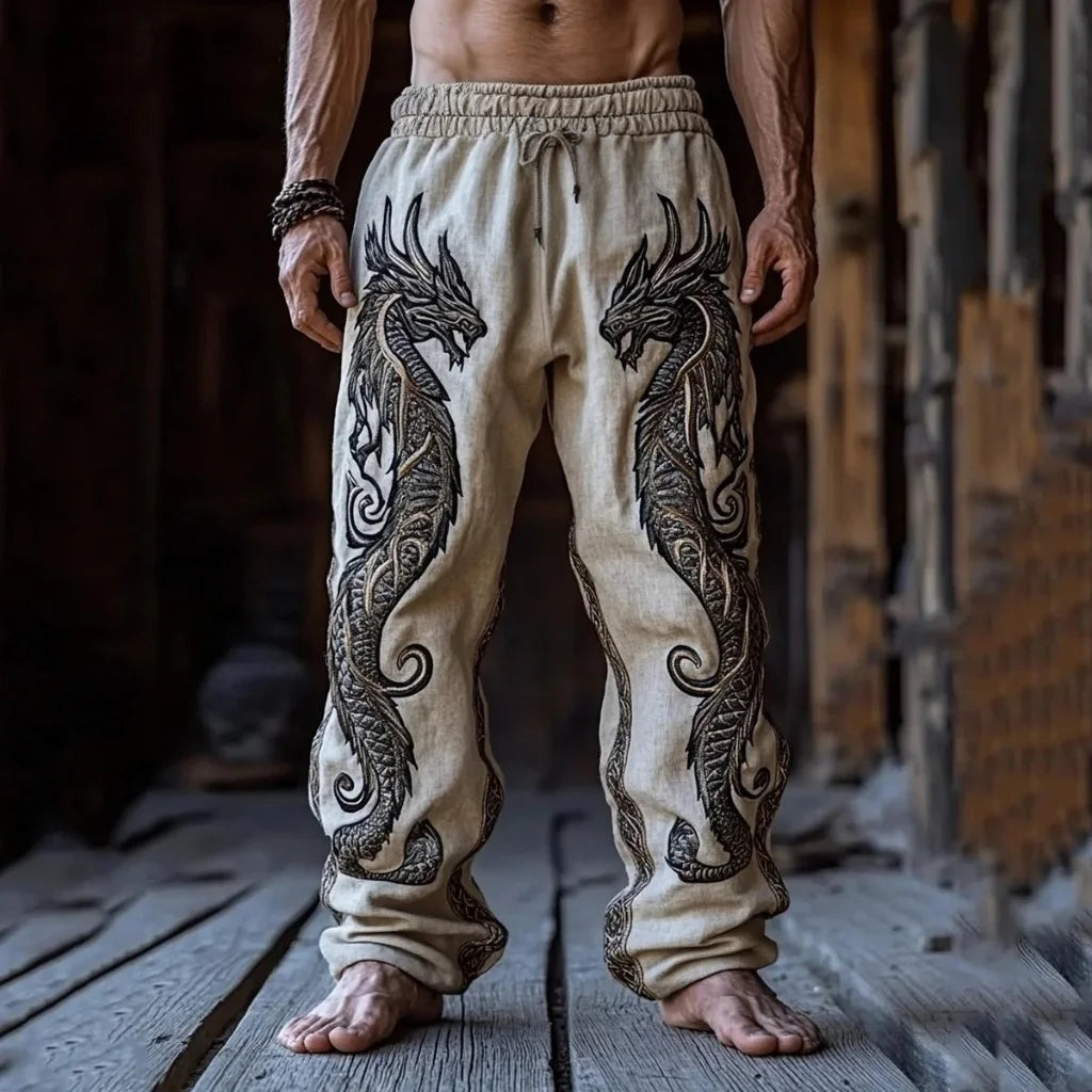 Men's Viking Retro Nordic Totem Two tone  Casual Pants