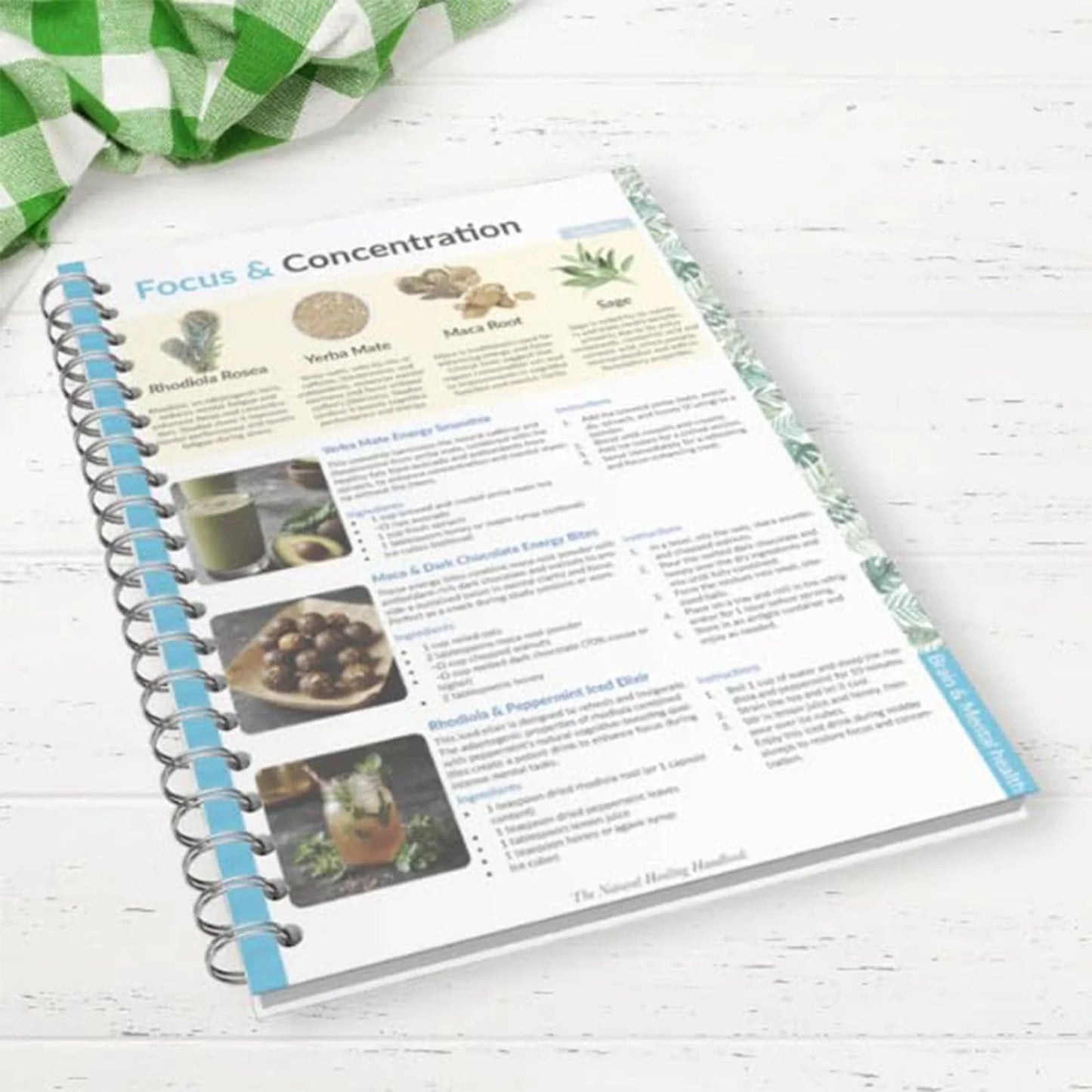 Natural Healing Guide Spiral Bound Herbal Book