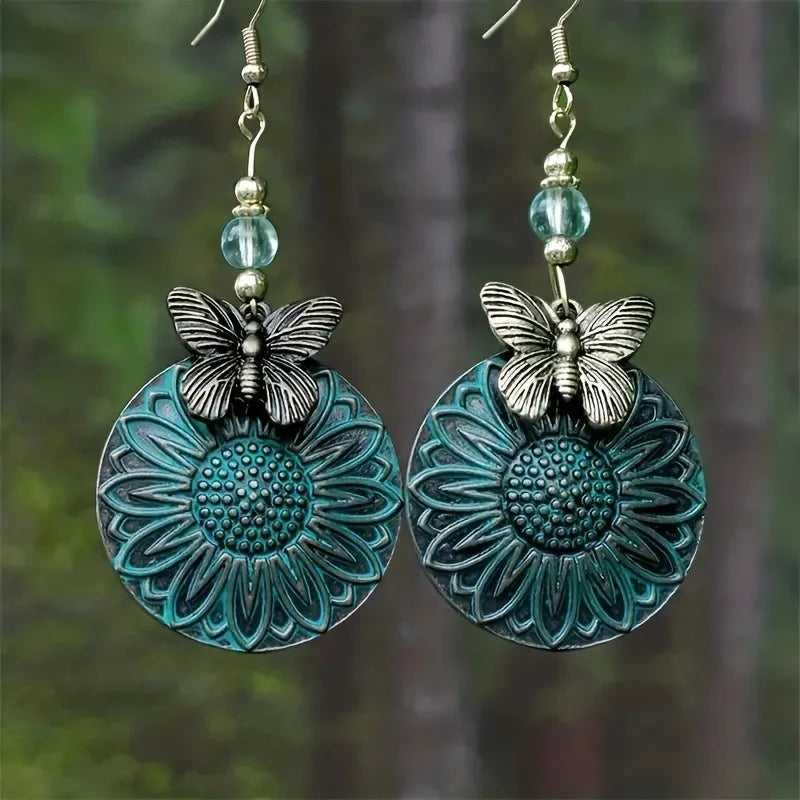 Boho Sunflower Earrings