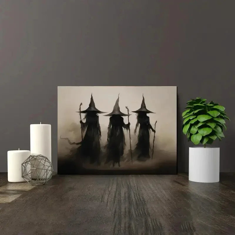 Retro Witch Canvas Prints