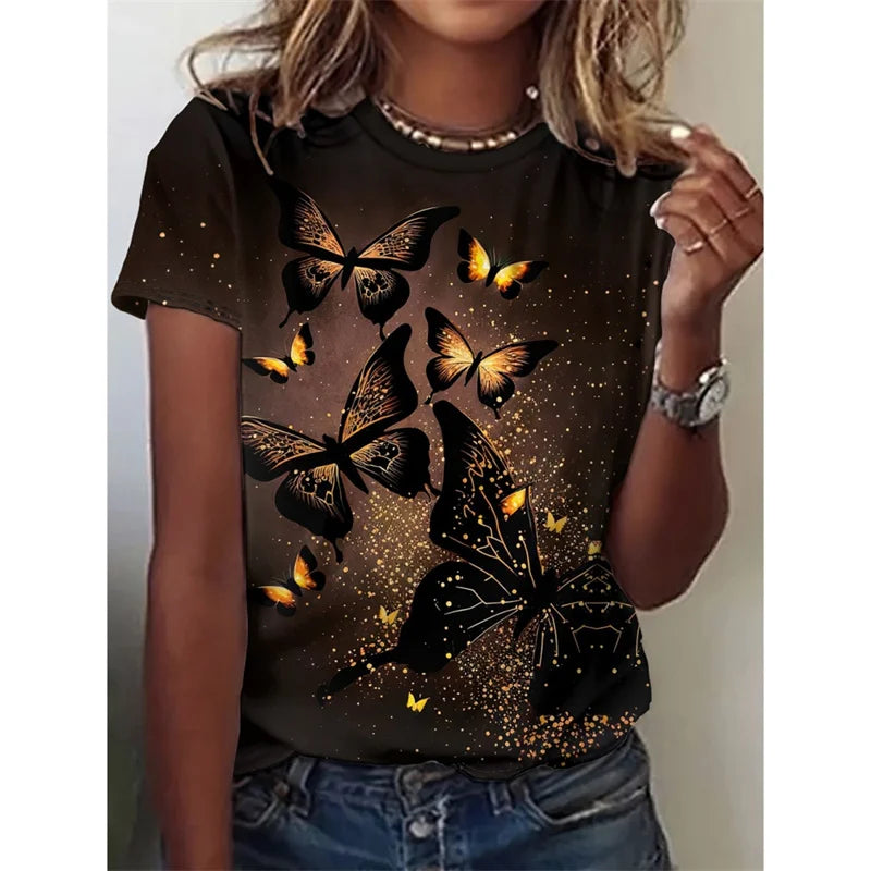 Butterfly Pattern T-Shirt