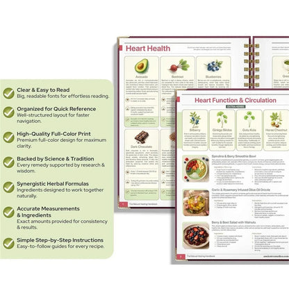 Natural Healing Guide Spiral Bound Herbal Book