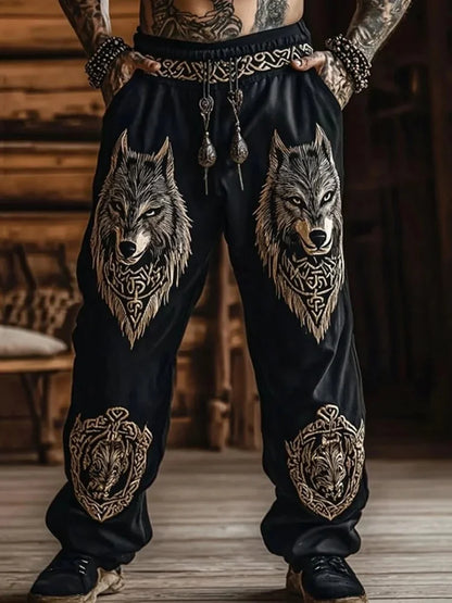 Men's Viking Retro Nordic Totem Two tone  Casual Pants