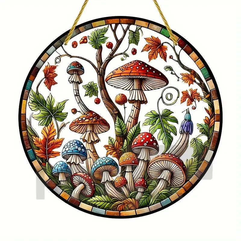 Acrylic Mushroom Suncatcher