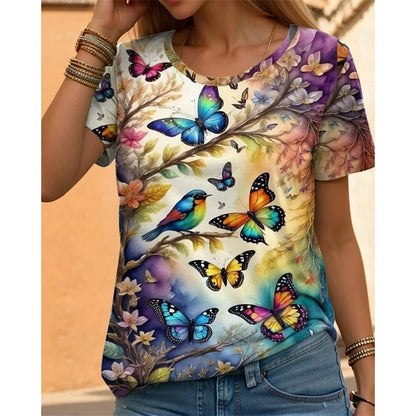 Butterfly Pattern T-Shirt