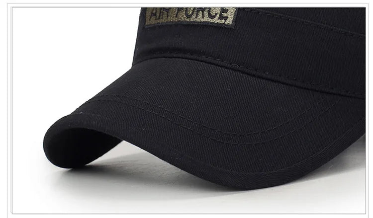 Four Seasons Hat Men's Korean Spring And Autumn Baseball Cap Cotton Outdoor Flat Military Cap Camouflage Embroidery Cap