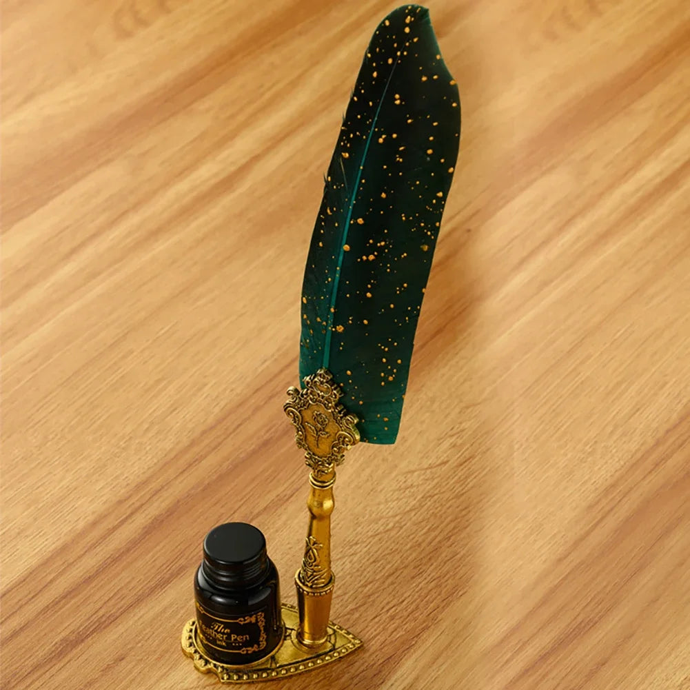 Feather Dip Pen Kit Antique