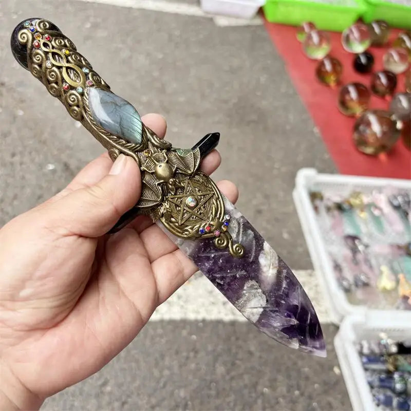 Natural Crystal Quartz Knife Sword